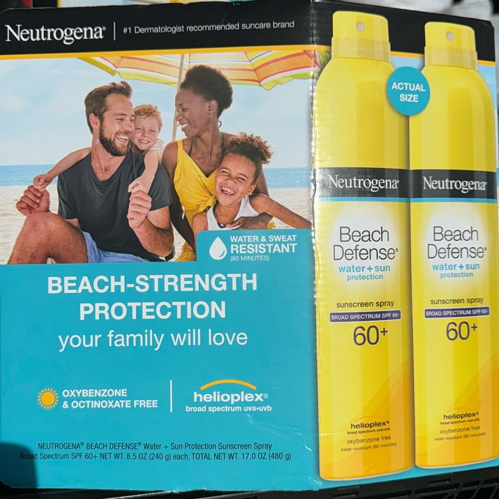 Neutrogena Beach Defense Water+Sun Sunscreen Spray Broad Spectrum SPF 60+